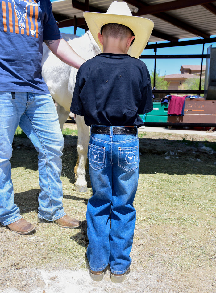 Boys Cowboy Hardware barbed wire loop denim