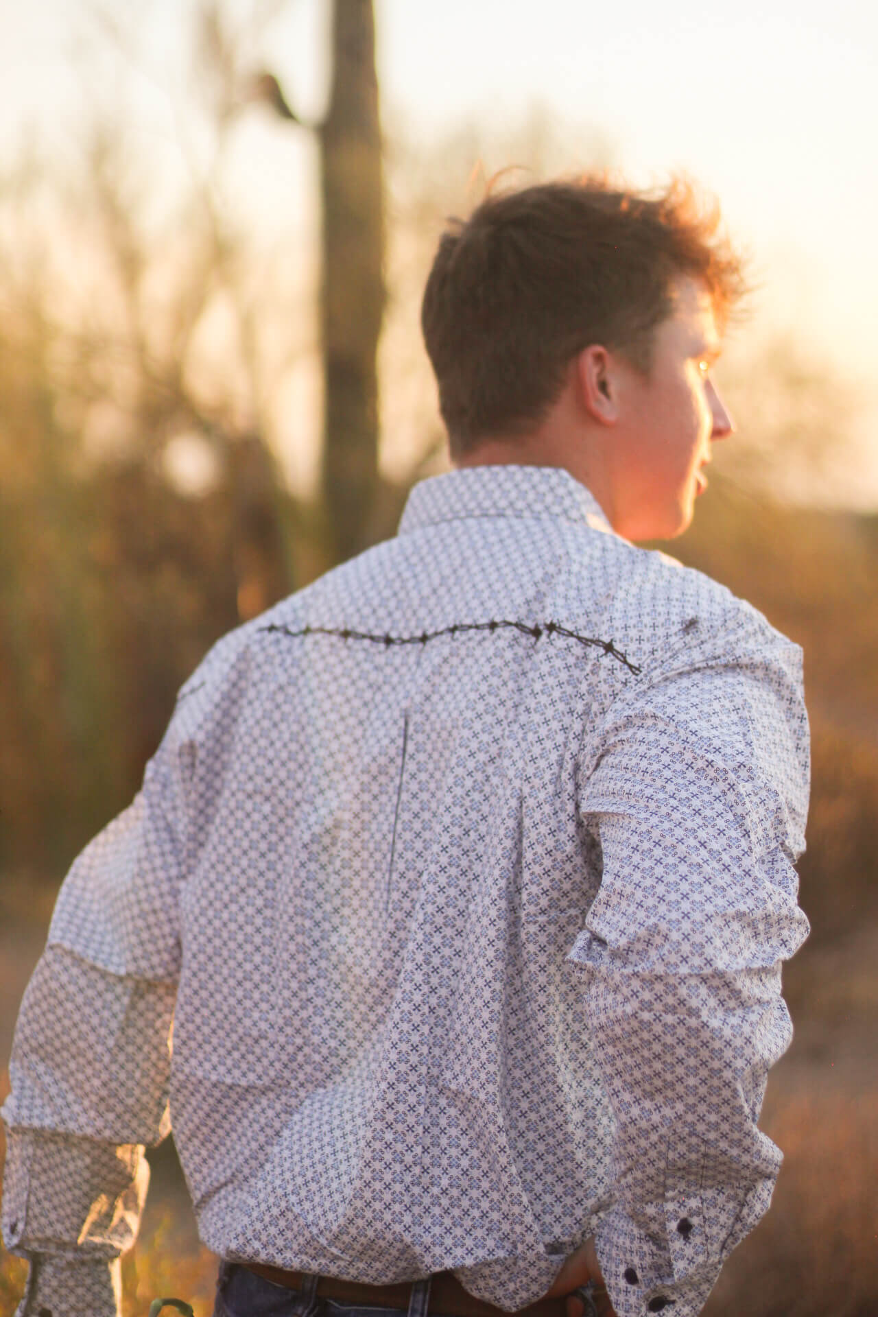 Men's Cowboy Hardware White w/Buttons Cross Floral Long Sleeve Western Shirt Men's Cowboy Hardware White w/Buttons Cross Floral Long Sleeve Western Shirt