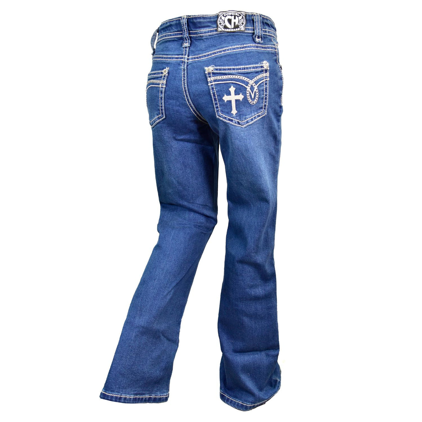 Youth Girl's Cowgirl Hardware Medium Wash 