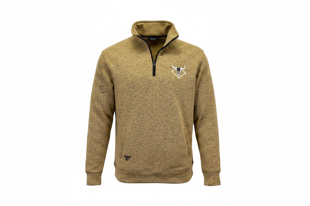 Mens Barbed Diamond Skull Speckle Fleece Buckskin Cadet from Cowboy Hardware