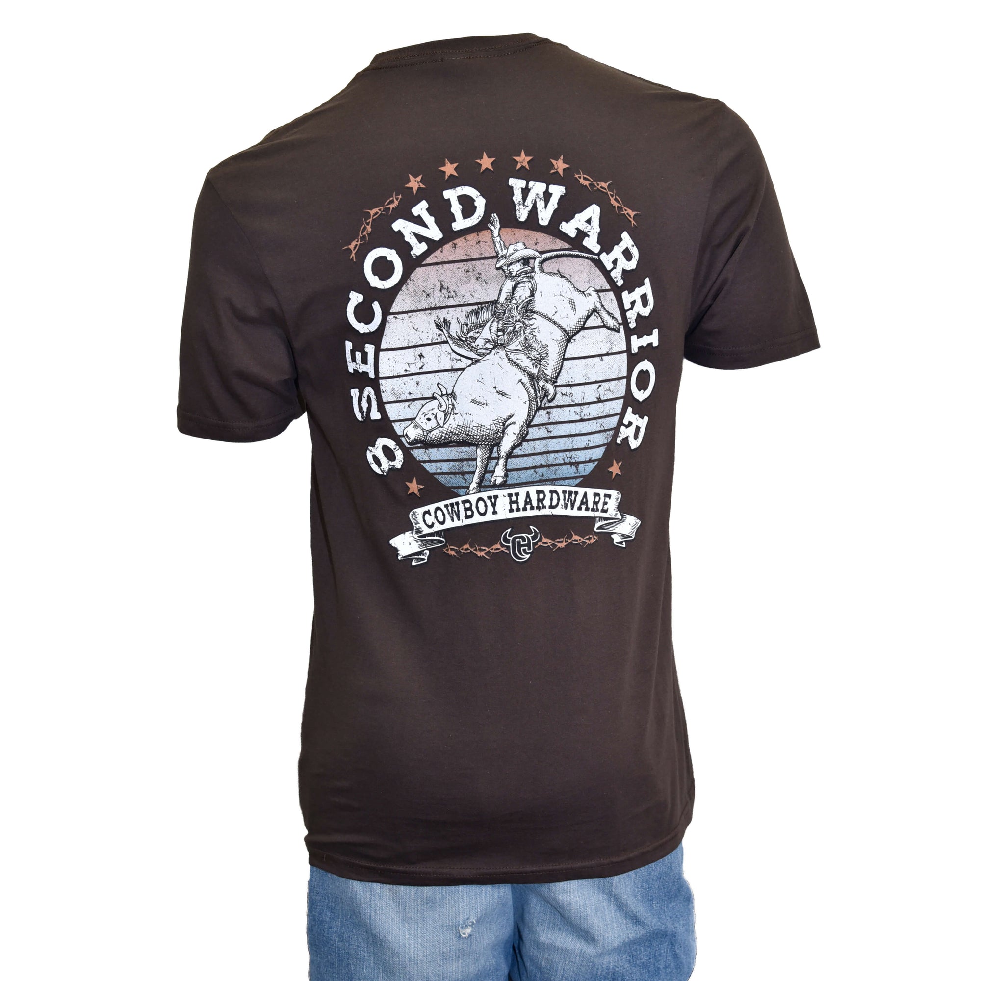 Men's Cowboy Hardware Brown 8 Second Warrior Short Sleeve Tee