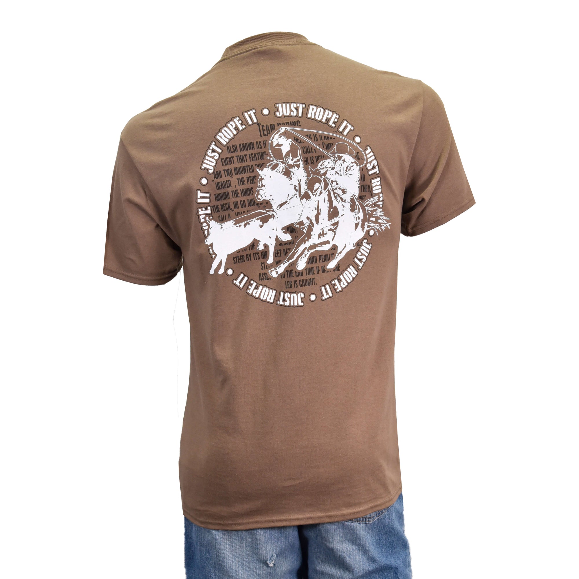 Men's Cowboy Hardware Woodland Brown Just Rope It Short Sleeve Tee