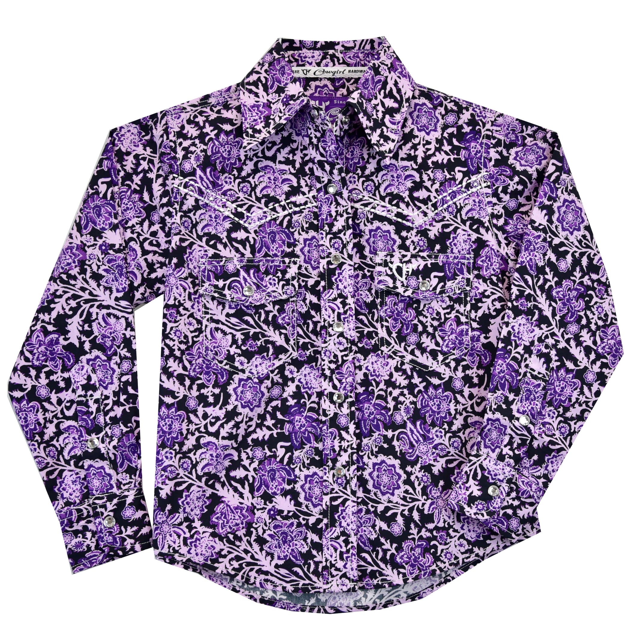 Girls Floral Pattern L/S Print Shirt by Cowboy Hardware main image 1