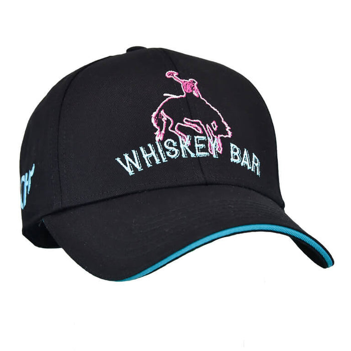 Women's Cowgirl Hardware Black Whiskey Bar Snapback